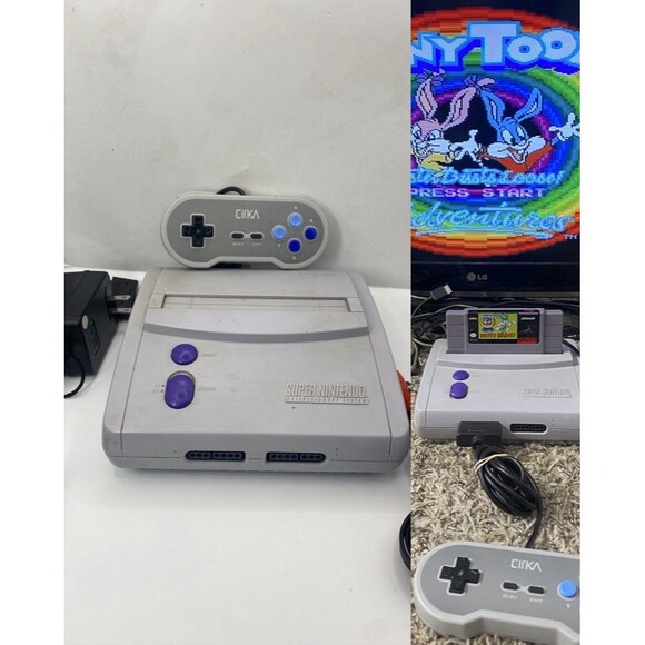 Super Nintendo Junior Console SNES Jr. SNS-101 W/ Controller & Cords Tested OEM